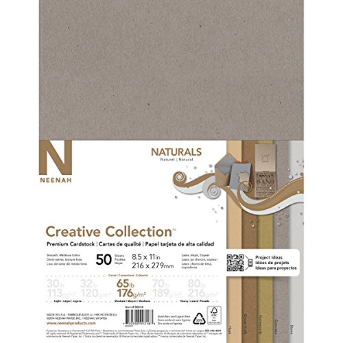 Neenah Naturals Cardstock 8.5"X11" 50/Pkg-5 Colors/10 Each