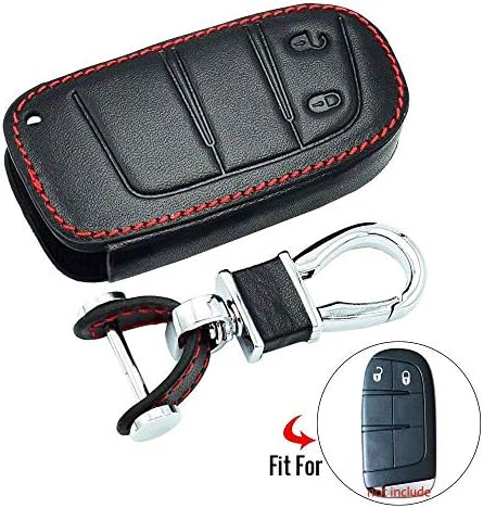 XDXFK Car Key Cover Car Key Case For Dodge Challenger Charger Dart Durango Journey Jeep Grand Cherokee Chrysler 300 Smart Remote Fob Cover