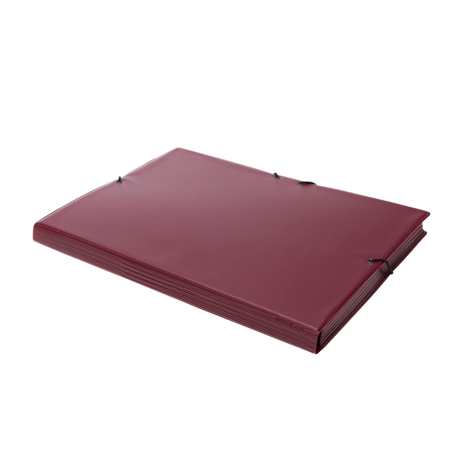 Grafoplás School Folder Garnet PVC Folio Format Hard Cover Three Flaps Rubber Closure 33 x 25 cm