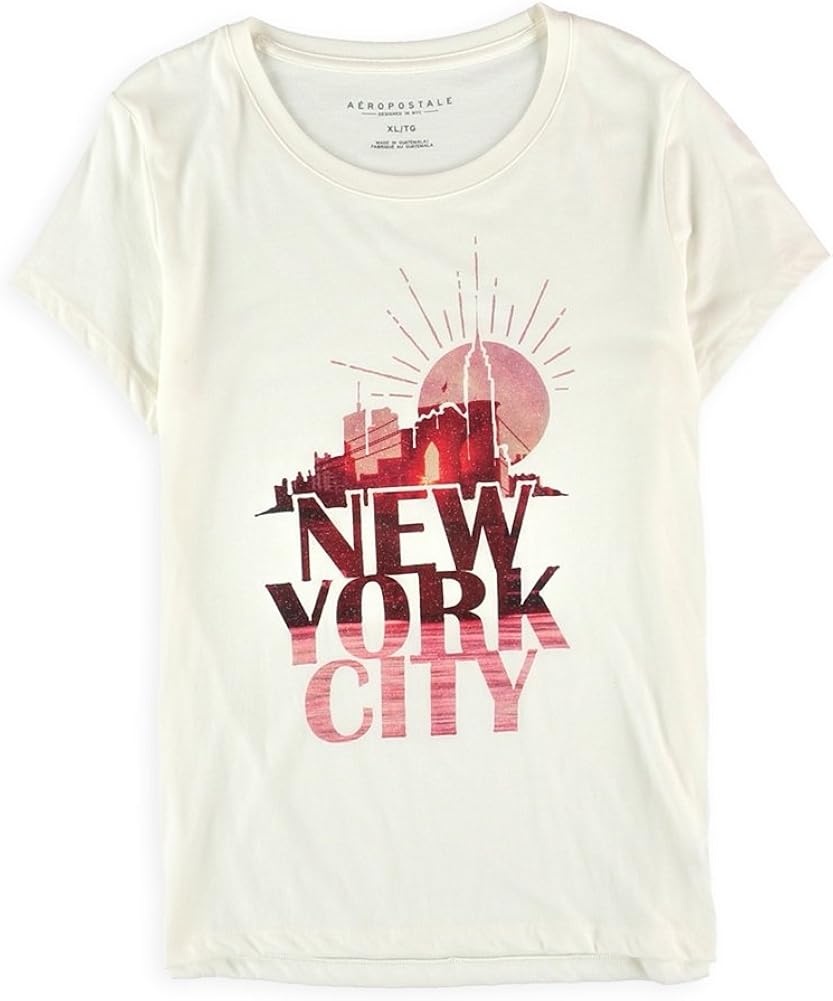 AEROPOSTALE Womens New York Sunset Graphic T-Shirt