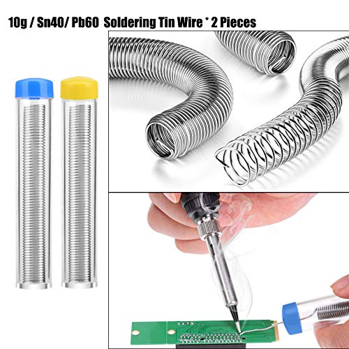 Craftsboys Soldering Iron Kit Electronics, 60W Adjustable Temperature Welding Tool, 5pcs Soldering Tips, Desoldering Pump, Soldering Iron Stand, Tweezers