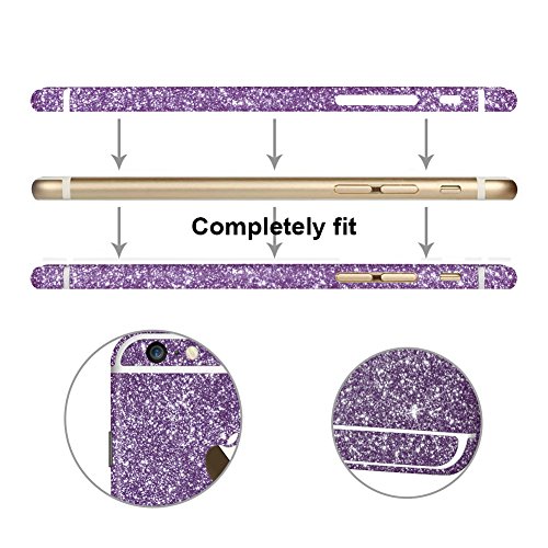 Furivy Bling Sticker for Apple iPhone 6s (4.7") Luxury Sparkle Full Body Decal Glitter Protector Films for iPhone 6s Purple