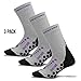 Light Hiking Socks for Men & Women by Thirty 48 - Anti-Odor & Moisture Wicking (X-Large - Women 12.5-14.5 // Men 11-13, 3-Pack Purple/Gray)