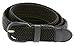 CTM Men's Elastic Braided Belt with Covered Buckle, Black, Large