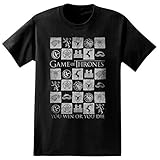 Game of Thrones You Win Or You Die Checkered Sigils Adult T-Shirt