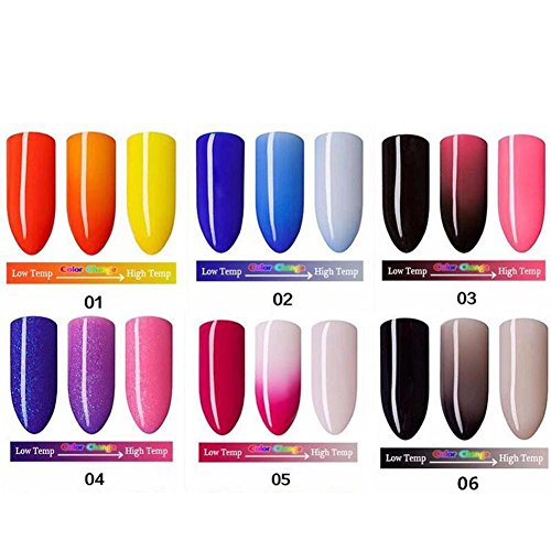 Ownsig 12ml Color Changing Nail Gel Polish Temperature Colour Change Soak Off Manicure Nail Lacquer #03 - Thumbnail 2