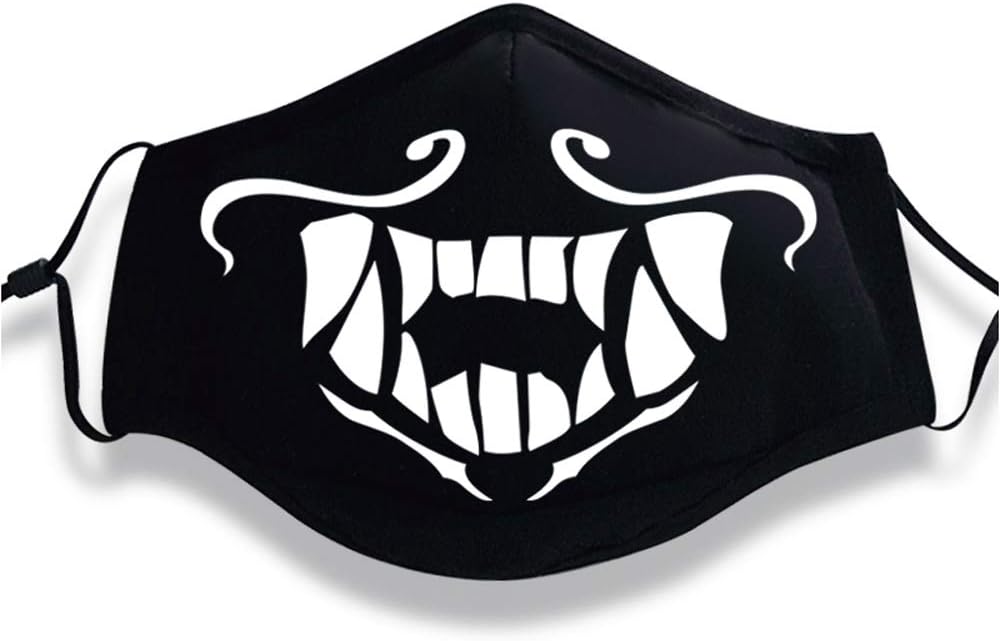Printed Face 3D Fashion Outdoor Multifunctional Face Mask Adjustable Earloop Headwear