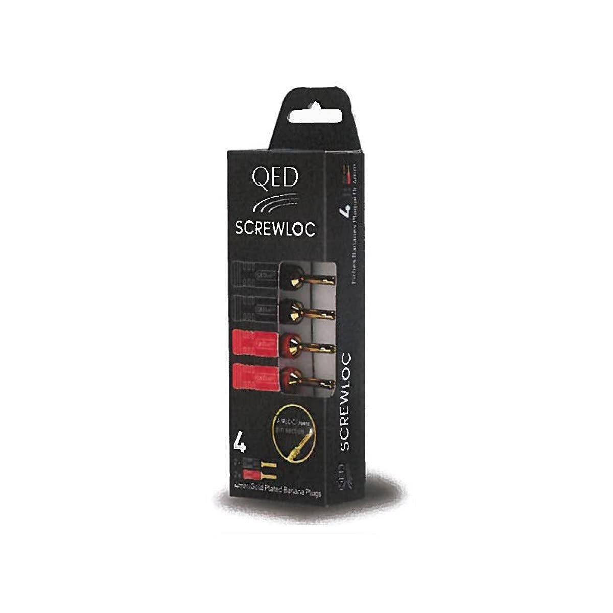 QED Screwloc 4MM Banana Plugs 4 pack