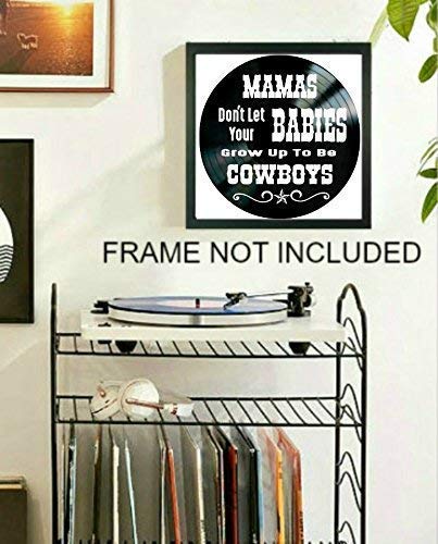 Mamas Dont Let Your Babies song lyrics by Willie and Waylon on a Vinyl Record Album Wall artwork