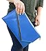 b.m.c BMC Fashionably Chic Noir Black Faux Leather Gold Metal Accent Envelope Style Statement Clutch