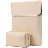 MOSISO Laptop Case 13 inch, 13 inch Laptop Sleeve Compatible with MacBook Air M4 M3 M2 M1 2025-2018 / Pro M2 M1 2025-2016, Faux Suede Leather Case with Small Bag, Apricot