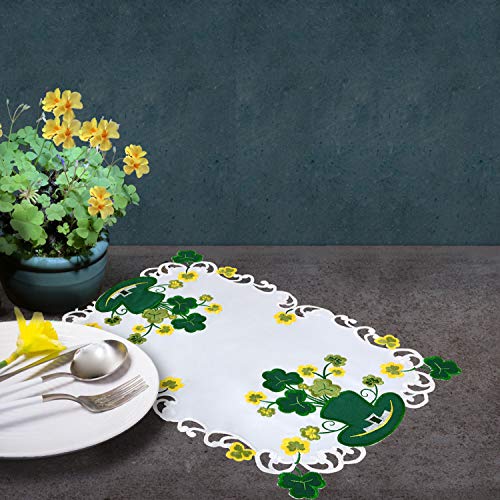 Simhomsen St. Patrick’s Day Embroidered Irish Clover Table Placemats