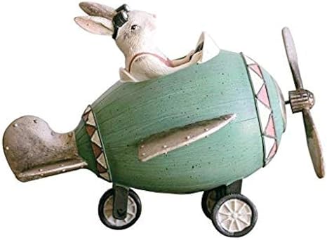 Amazon Zyl Yl ジュエリーアートクラフト銅像部屋樹脂を生きている飛行機のウサギの宝石のホームアクセサリーを飛びます 装飾工芸 ジュエリー収納 オンライン通販