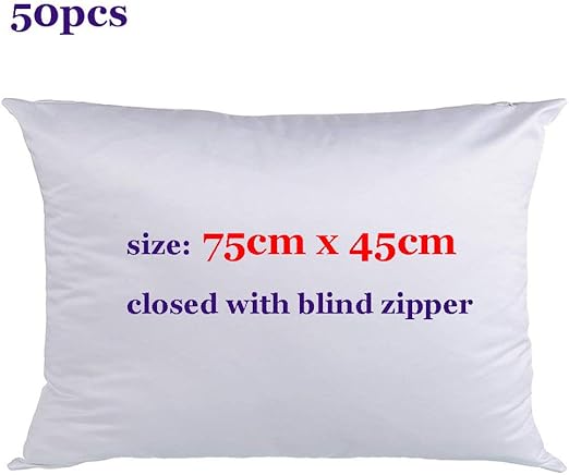 Amazon Com H E 50pcs 75cm X 45cm Plain White Sublimation Pillow
