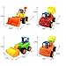 Scientoy Toy Cars, 7 pcs Construction Vehicles, Friction Power Cars Set for Kids, Excavator, Bulldozer,Tractor, Dump Tuck,Cement Mixer Toy Truck, Roller, Best Car Toys for 1 2 3 Year Old