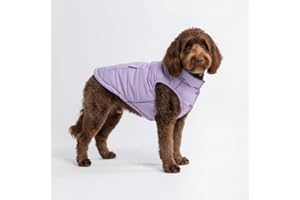Spark Paws Dog Winter Jacket, Water-Resistant Coat, Warm Reflective Windproof Fleece-Interior, for Medium and Large Dogs - Lilac - XXL