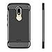 JETech Case for Motorola Moto M, Protective Cover with Shock-Absorption and Carbon Fiber Design, Black