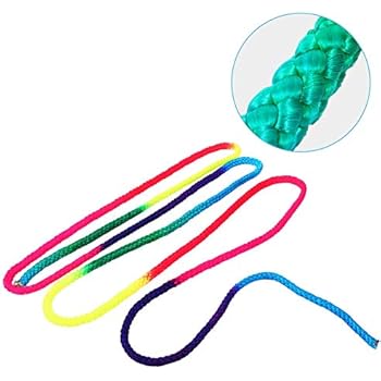 Gymnastics Arts Rope, Colorful Rainbow Durable Nylon Material Rope Use for Gymnastics Yoga Training