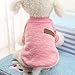 Mikey Store Pet Dog Clothes Soft Thickening Warm Stripe Polar Fleece Winter Clothes (Pink, XS)