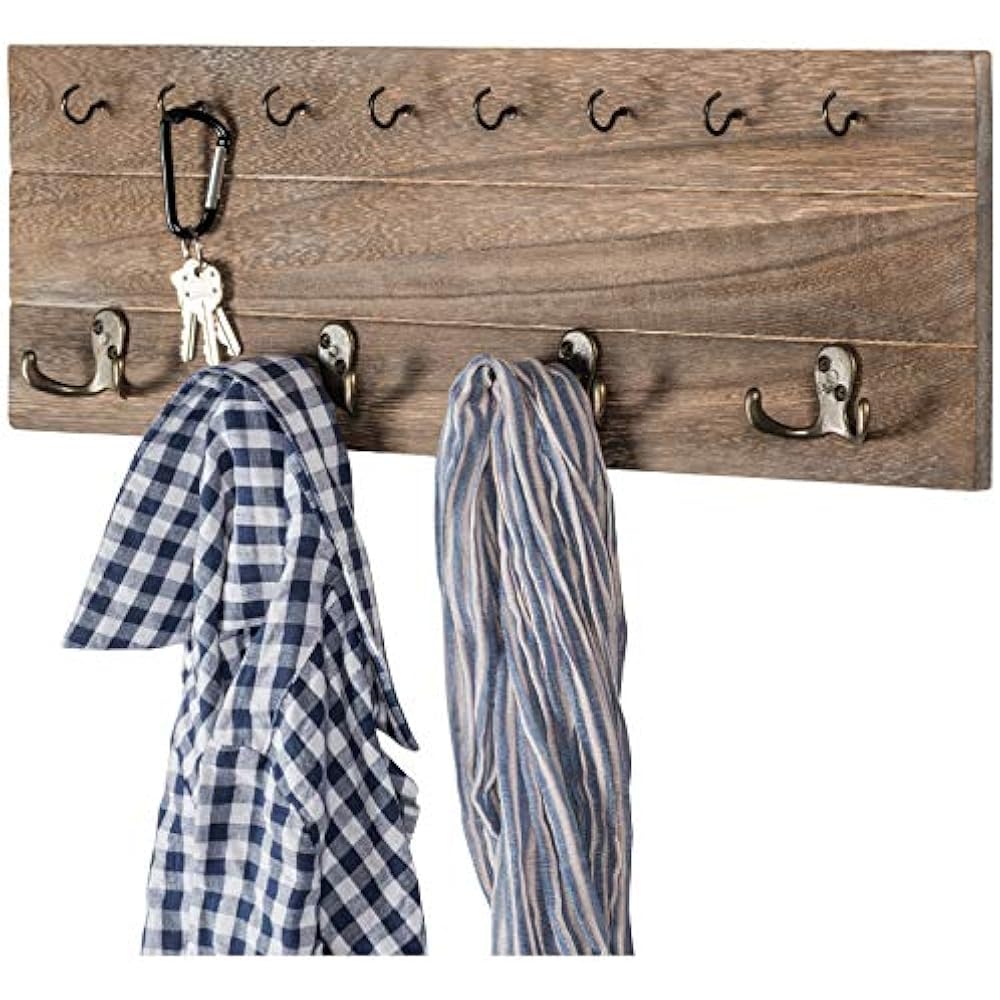 shabby chic coat hooks with shelf