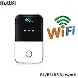 KuWFi 4G wiFi Router Unlocked Travel Partner 4G LTE Wireless 4G Router with SIM Card Slot Support LTE FDD B1/B3/B5 Support AT&T and U.S. Cellular 4G