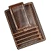 Le'aokuu Genuine Leather Magnet Money Clip Credit Card Case Holder Slim Wallet