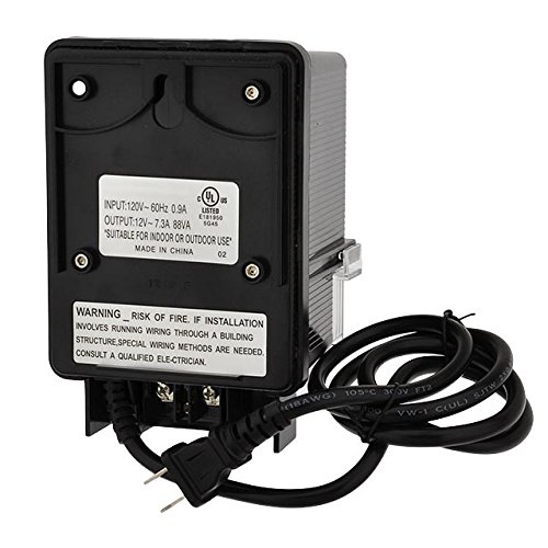 LEDwholesalers 12V AC 88Watt Landscape Lighting Transformer with Photo