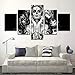 AtfArt 5 Piece Canvas painting picture sugar skull modern decor art wall art canvas print home bedroom decoration (No Frame) Unframed far249 50 inch x30 inch