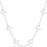 SHINYY Four Leaf Clover Choker Necklace for Women | 18K Gold Plated Lucky 4 Leaf Jewelry | Trendy Gifts for Her