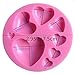 Wedding Chocolate Candy Molds Set-Lips,Heart and Dot Shapes Silicone Mold for Cake Decoration,Cupcake Topper,Polymer Clay,Crafting,Resin Epoxy,Jewelry Making(3 Pcs