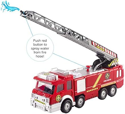 fire truck toy with water hose
