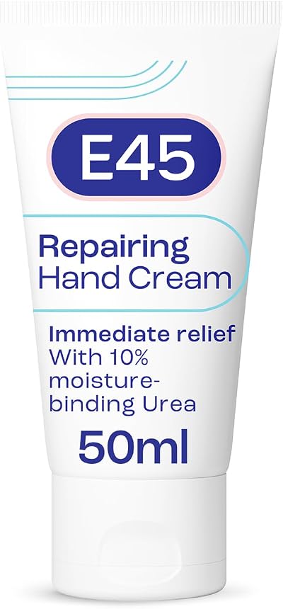 E45 Repairing Hand Cream 50ml for Very Dry Sensitive Hands Non-Greasy Absorbs