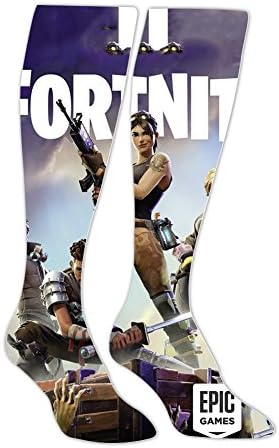 VREHB American Traders Fortnite Heroes Black And White Print Casual Long Socks For Both Of Men &amp; Women
