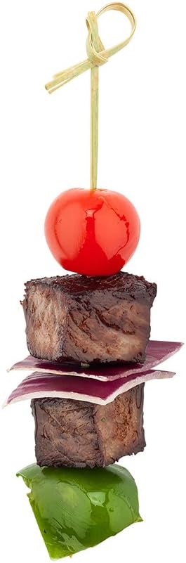 Knot Pick, Twisted Knot Skewer, Food Picks, Sticks - 6" - Perfect for Serving Appetizers and Cocktail Garnishes - Natural Color - 1000ct - Restaurantware