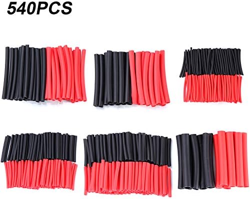 540 Pcs Heat Shrink Tubing (6 Sizes)