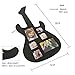 Adeco [PF0349] Black Wood Guitar Collage Picture Photo Frame; 6 Openings, 3x3 inches, 4x6 inches