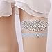 OURIZE Wedding Garters for Bride Lace Garter Belt Bridal Garter Set with Rhinestones (Blue)
