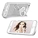 iPhone 7 8 Case, Caka iPhone 7 Glitter Case Rhinestone Series Luxury Cute Shiny Bling Mirror Makeup Case for Girls with Ring Kickstand Diamond TPU Case for iPhone 7 8 (Silver)