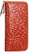 Heshe Womens Long Wallet Credit Card Case Holder Clutch Zippered Around