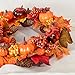 15Inch Fall Wreath Front Door Wreath with Maple Leaf,Pumpkin, Pine cone,Berries Garland Harvest Wreath for Halloween and Thanksgiving Home Indoor or Outdoor Arrangement Decoration