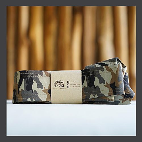 NARABELLA Hand Made Yoga Stretching Strap with Handling Loops, Dance, Exercise, Rehabilitation Physical Therapy, yoga matt strap, 300cm/120inch (Camouflage)