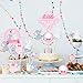 Blulu Pink Elephant Baby Shower Decoration Set Pink Elephant Centerpiece Sticks Birthday Party Table Toppers for Boy Girl Birthday Party Supplies, Double Side Printed, 24 Pack
