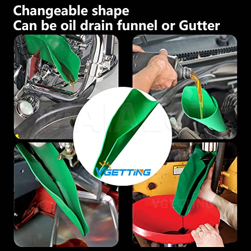VGETTING Flexible Draining Tool Car Oil Change Funnel, General Purpose