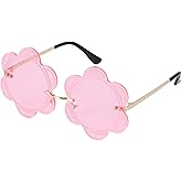 Dazzleimart Strawberry Shape Sunglasses Retro Trendy Fun Sunglasses for Women Men Christmas Decorations Party Favor