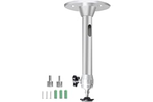 Drsn Mini Ceiling Projector Mount - for Projectors CCTV DVR Cameras - Compatible with QKK, VANKYO,DR.J, DBPOWER - Length 175mm/6.88in Silver