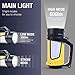 600LM Super Bright LED Spotlight Lantern Flashlight, High Capacity 5200mAh Powerbank, 10 Modes 2000 Ft Distance, Waterproof, Handheld/Shoulder Strap for Outdoor Searching Camping Fishing Emergency