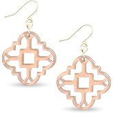 ZENZII Modern Mosaic Acrylic Resin Drop Dangle Earrings for Women Fashion Jewelry