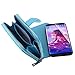 Galaxy S8 Plus Wallet Case, LONTECT Zip Purse Case PU Leather Zipper Wallet Pouch Case Bag with Magnetic Detachable Back Case Cover for Samsung Galaxy S8 Plus - Blue