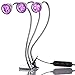 Triple Head LED Grow Light, Desk Clip Lamp with 360 Flexible Gooseneck and triple independent switch