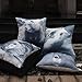 Phantoscope Decorative Throw Pillow Case Cushion Cover Winter Forest Wolf 18 